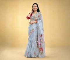 Custom Hand Painted Name Saree by Design Dhaga